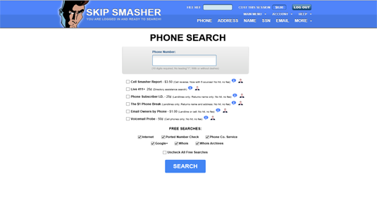 Phone Search screenshot